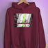 Agender Pride Grunge Exclamation Points Hoodie - Maroon